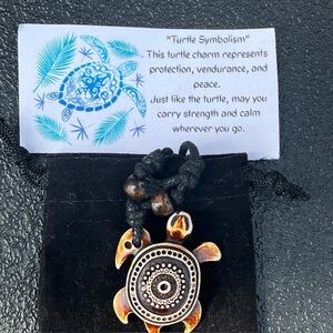 Handcrafted Turtle Pendant Necklace